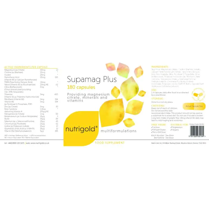 Magnésium Nutripure - Boîte De 180 Capsules, Complément Minéral Essentiel