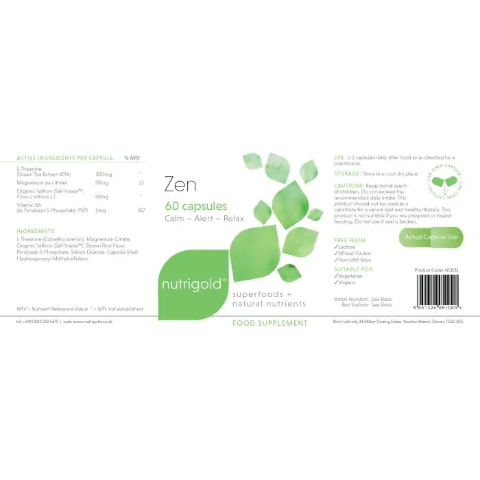 Zen x 60 capsules | Nutrigold